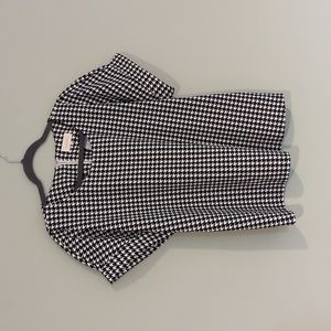 LARGE houndstooth blouse